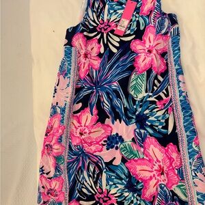 Lilly Pulitzer Vibrant Pink and Blue Floral Top